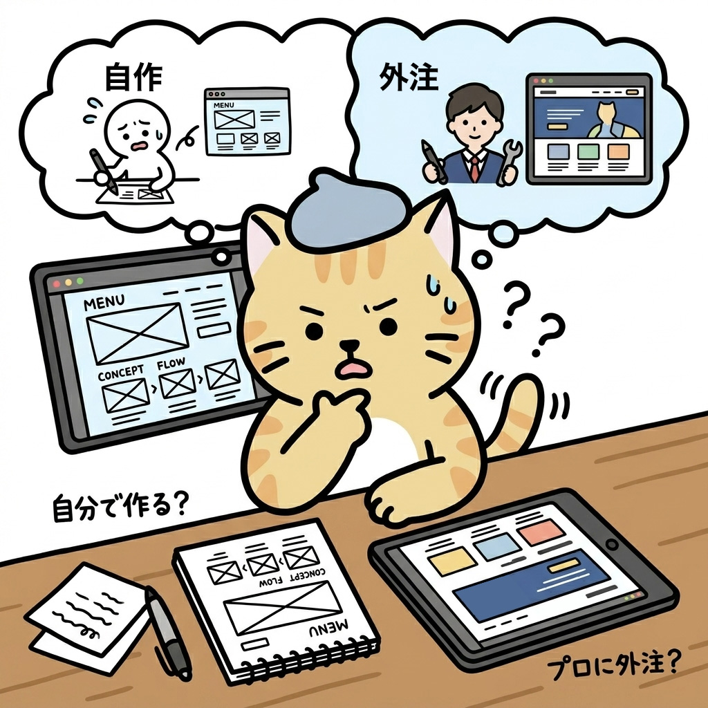 「自分で作る」vs「プロに外注する」どちらが向いている？