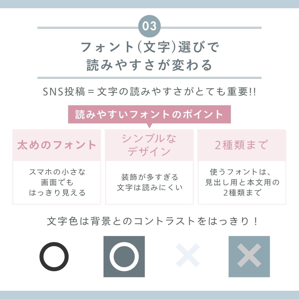 文字の読みやすさ