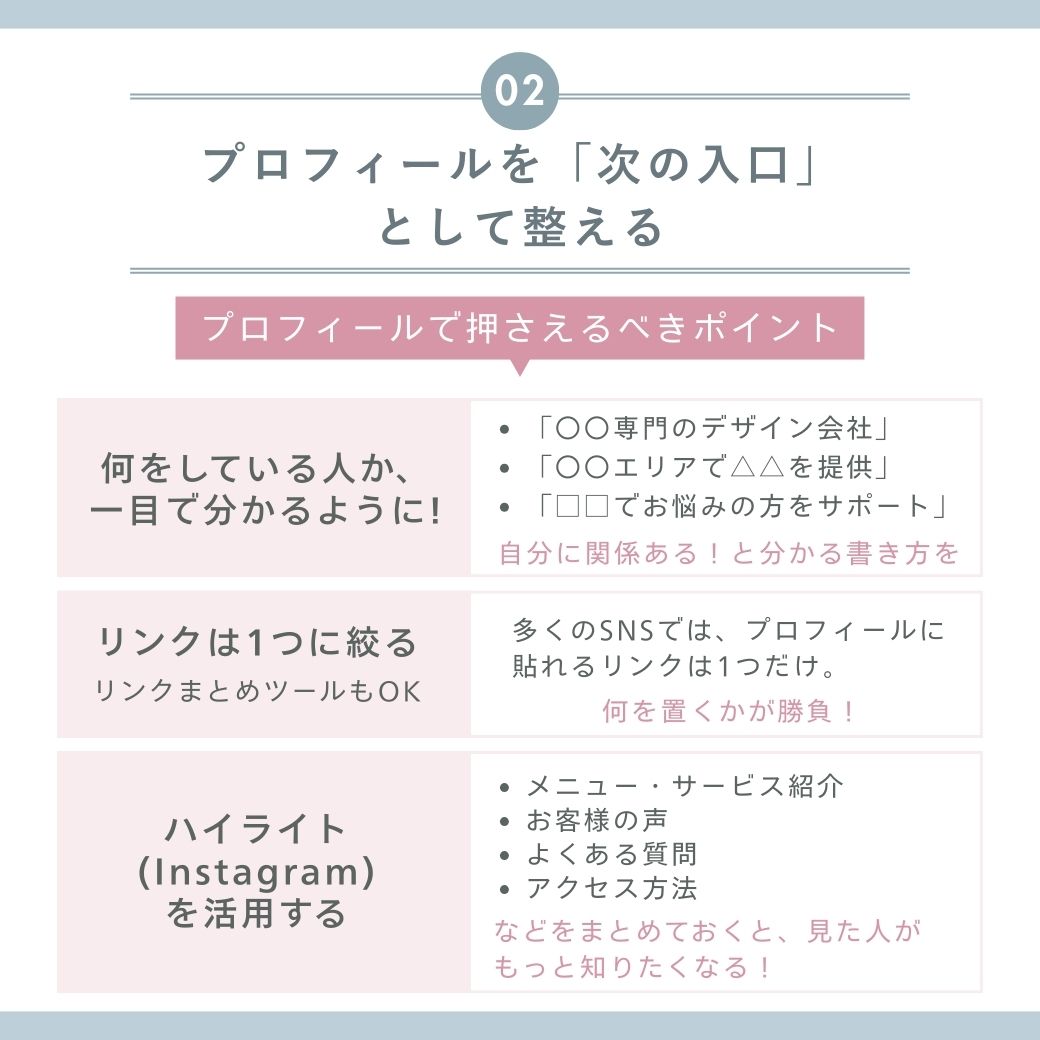 プロフィールで押さえるべきポイント