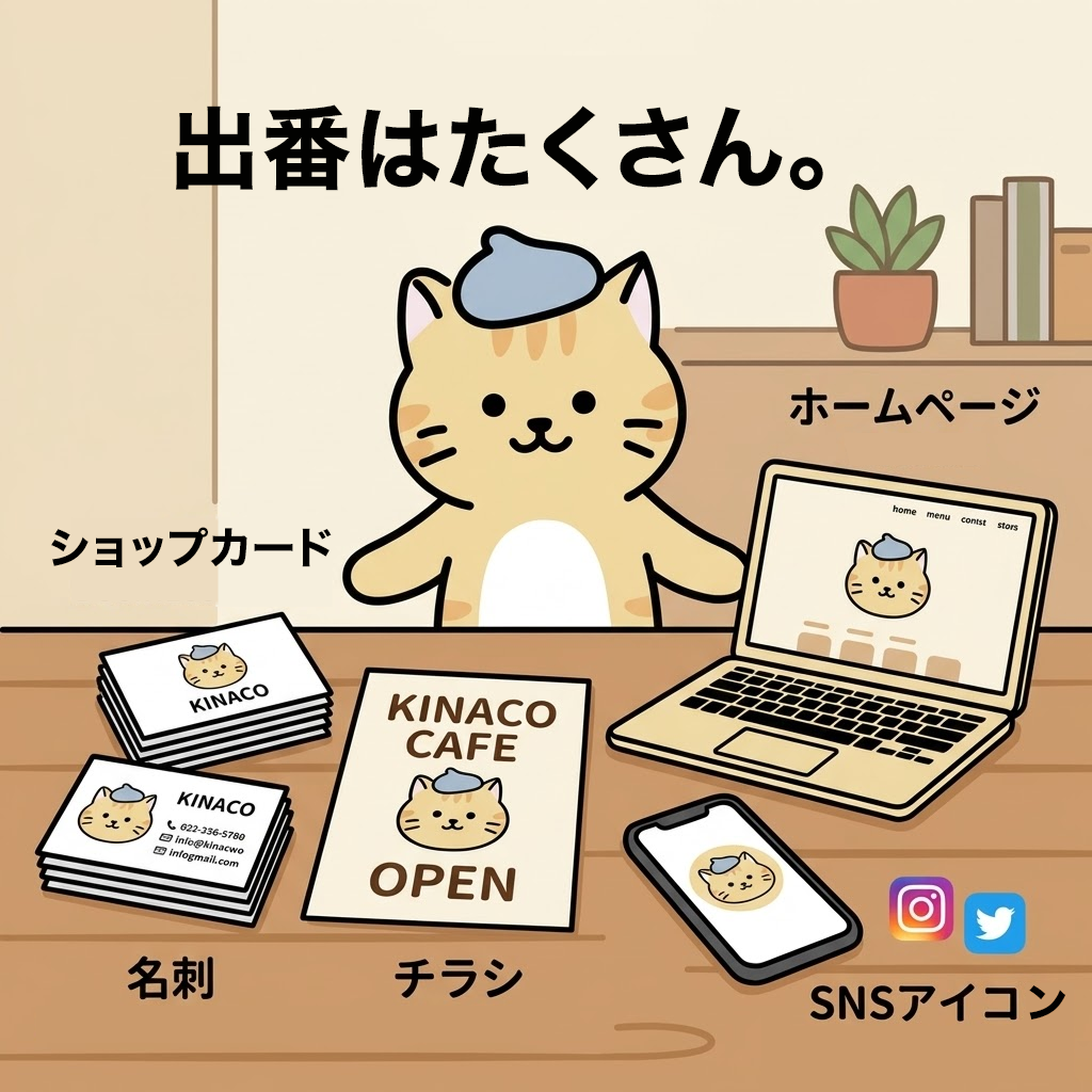 ロゴだけでなくWeb・チラシまで見据えて依頼すると世界観が統一できる