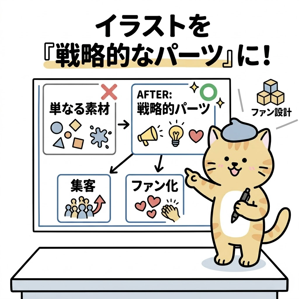 イラストは集客やファン化に繋げる戦略的なパーツ