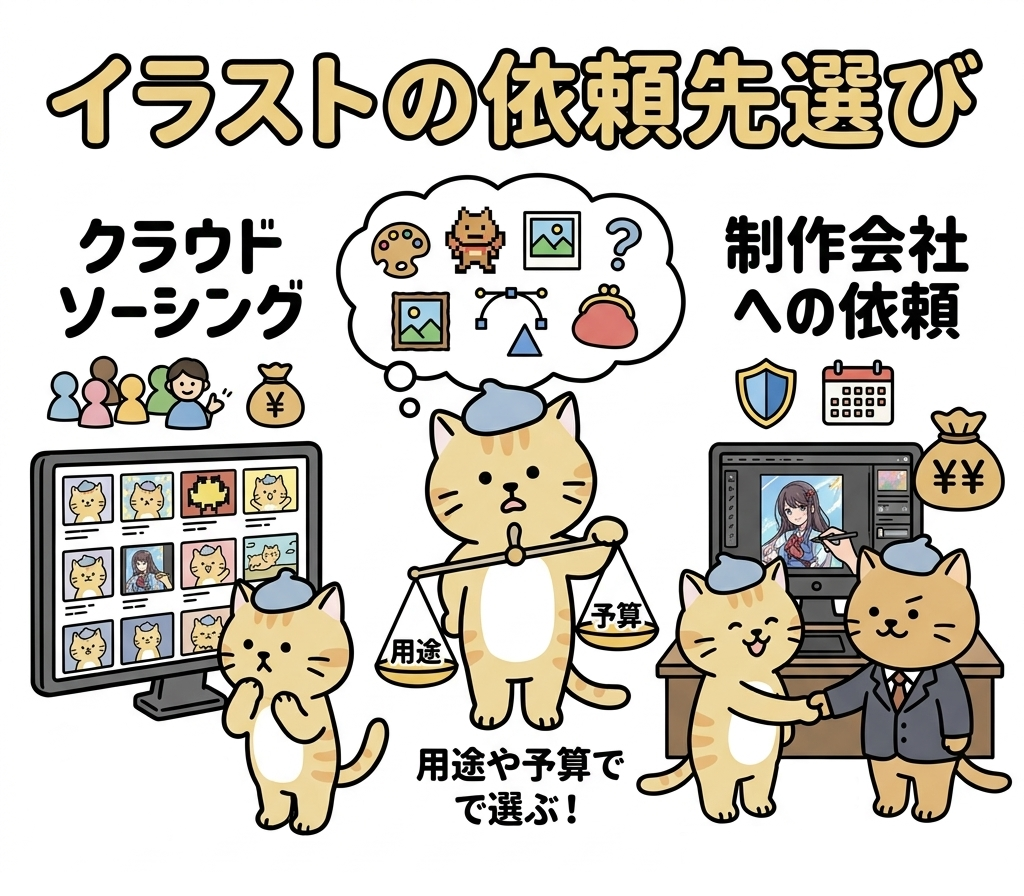 イラスト依頼はどこに頼むべき？