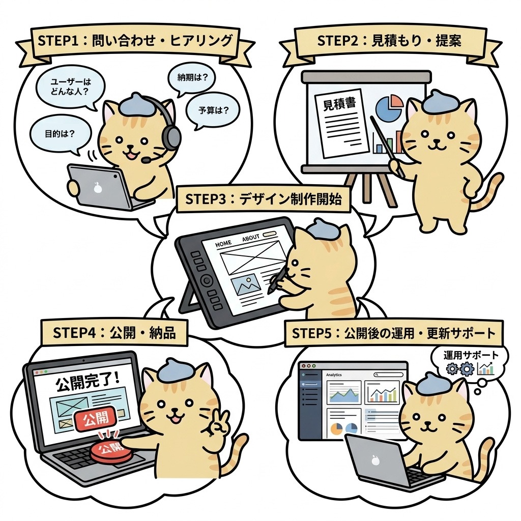 ホームページ作成の依頼から公開までの流れ