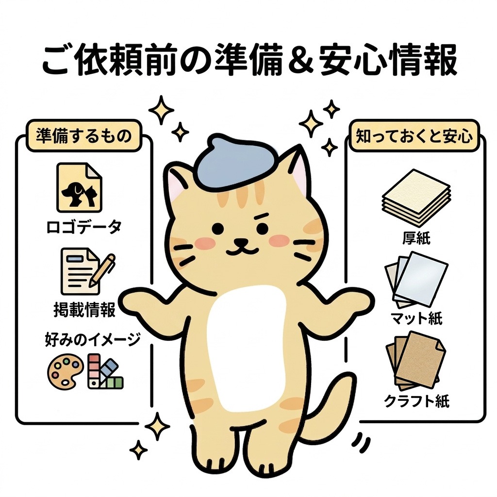 依頼前に準備するもの・知っておくと安心なこと
