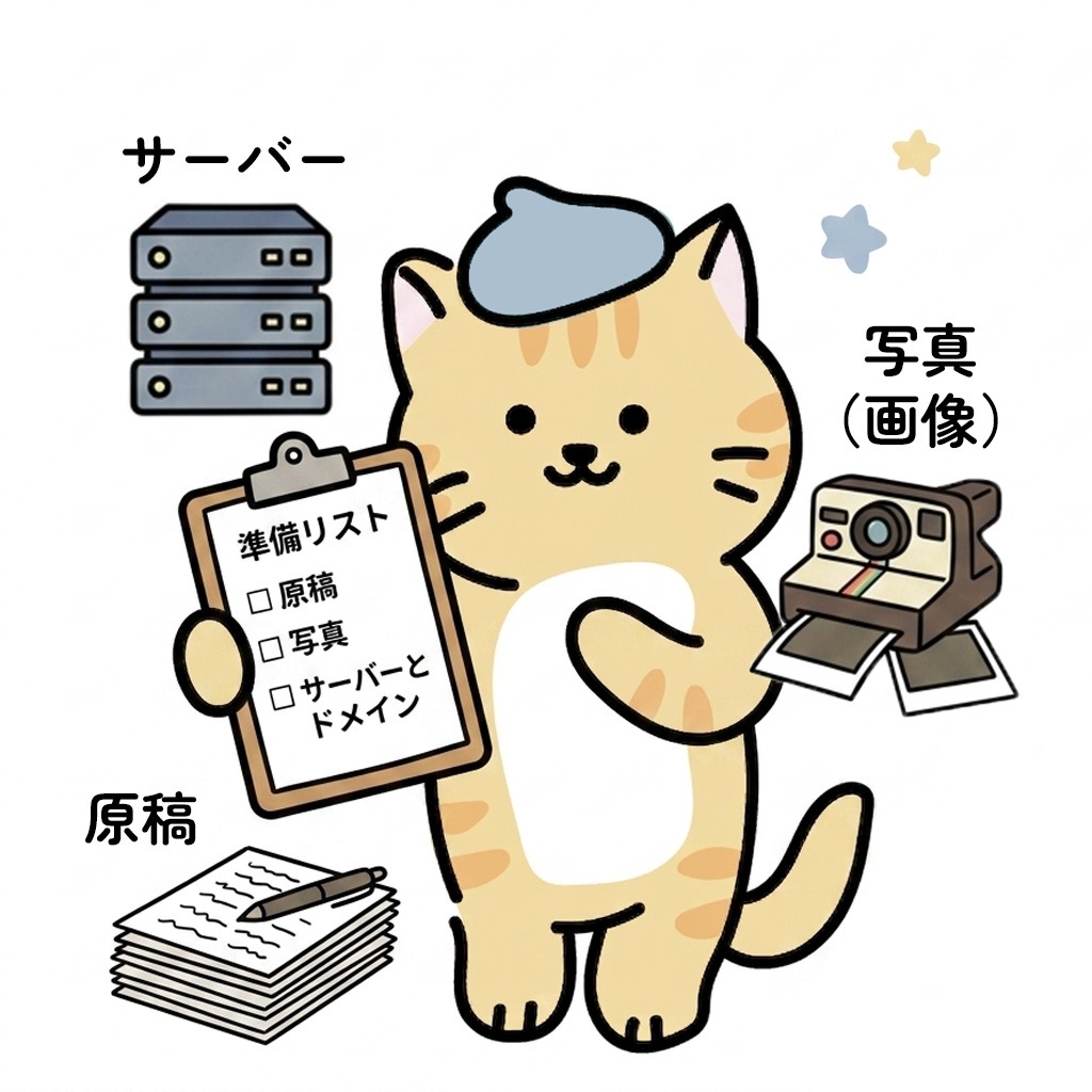 依頼前に自社で準備するものリスト