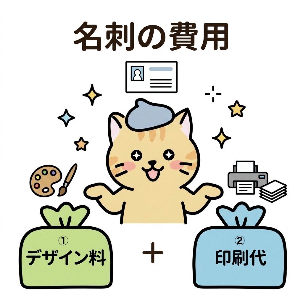 名刺の費用は「デザイン料」と「印刷代」の2つで決まる