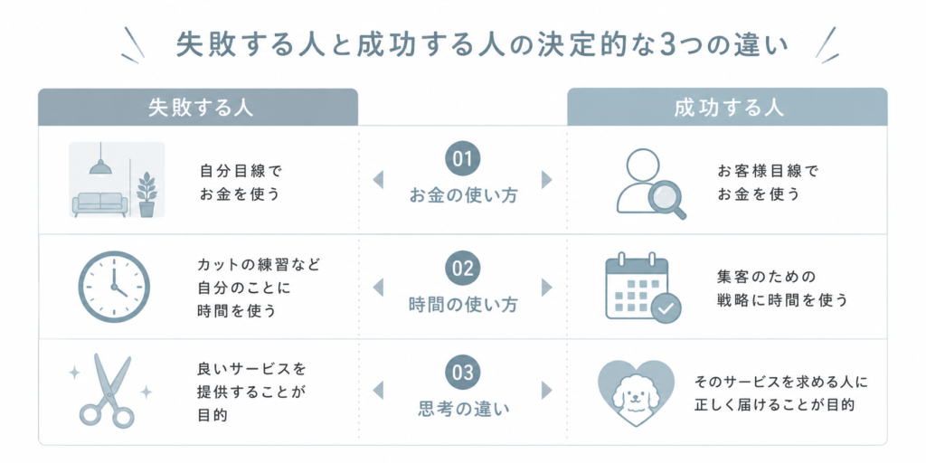 トリミングサロン開業で失敗する人と成功する人の違い