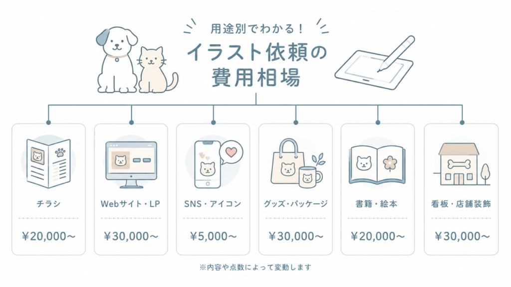 イラスト依頼の用途別費用相場一覧