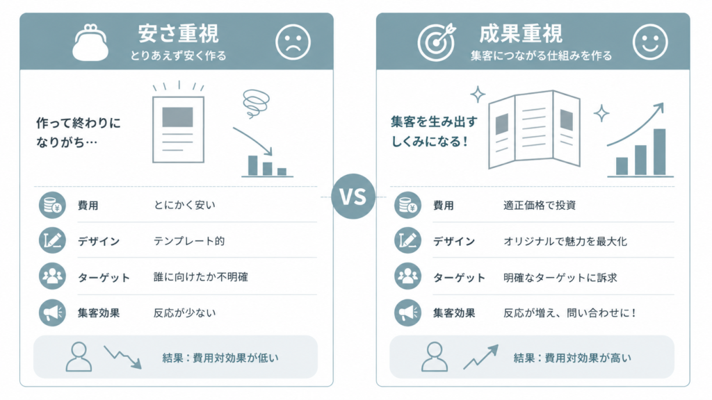 安さ重視と成果重視の違い
