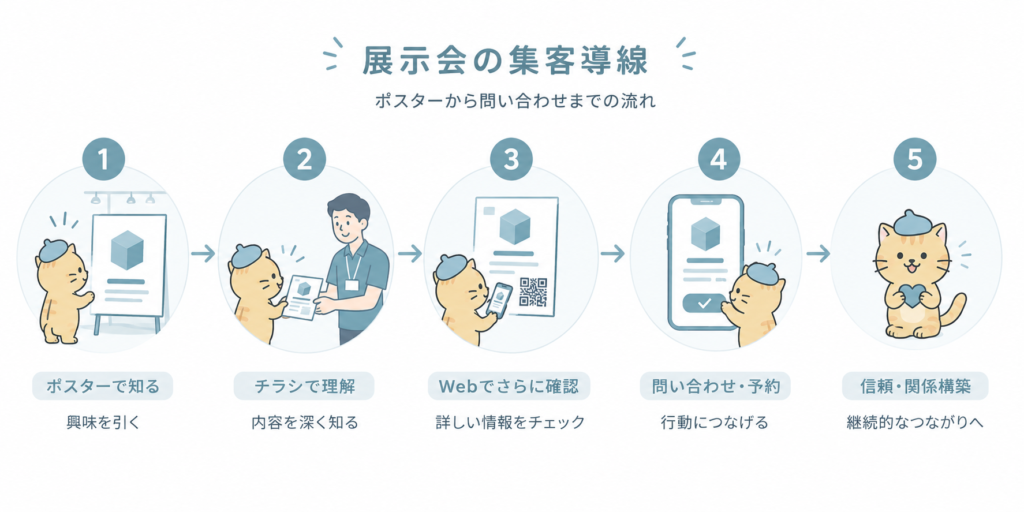 展示会で来場者を問い合わせにつなげる導線