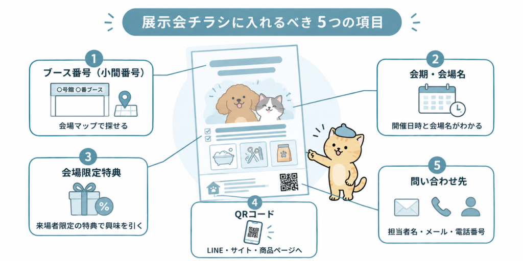 展示会チラシに入れるべき5つの項目